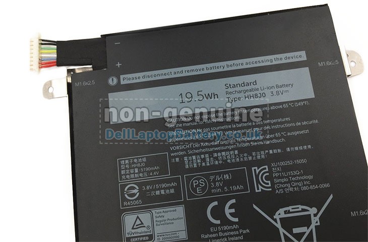 Battery for Dell 0HH8J0 laptop