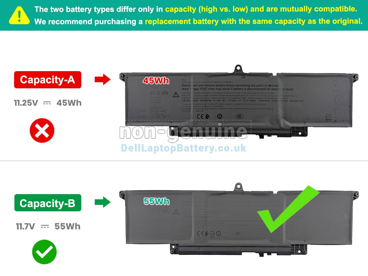 replacement Dell 2CVPR battery