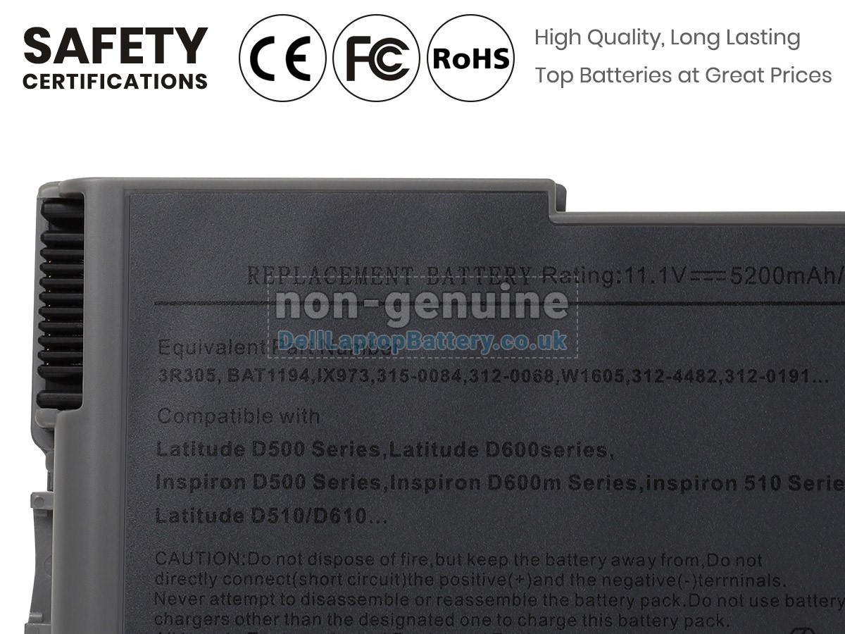 replacement Dell Latitude D500 battery
