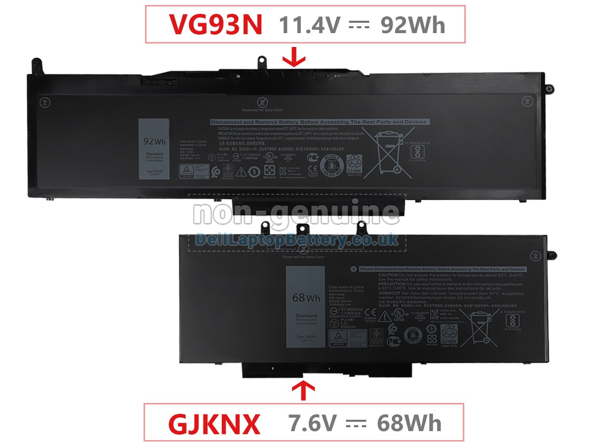 replacement Dell Latitude 5580 battery