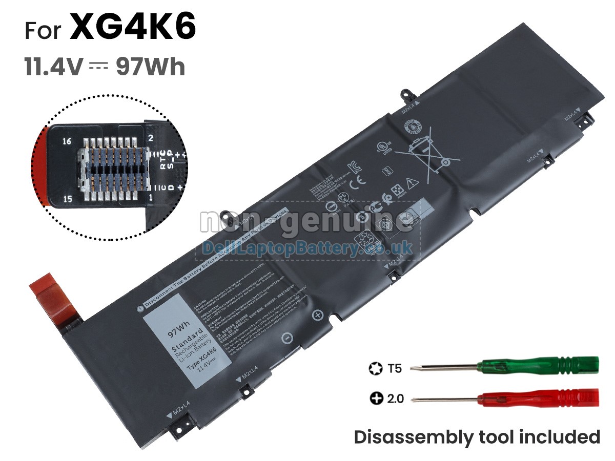 replacement Dell XPS 17 9710 battery