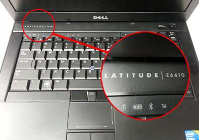 Find Dell laptop model 1